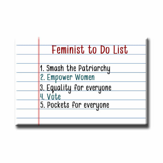 Feminist To Do List Magnet