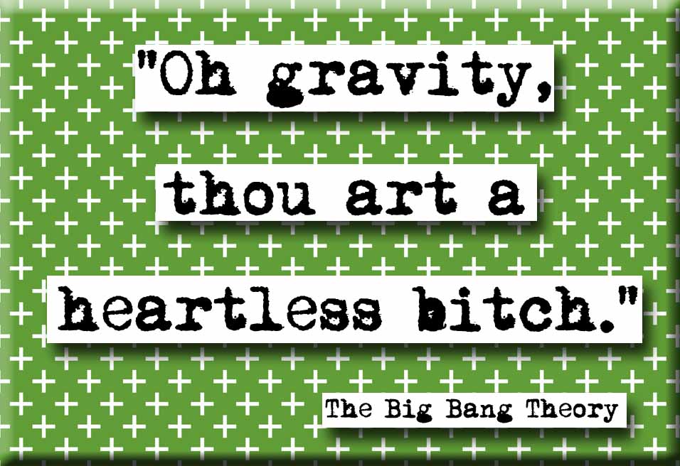 Big Bang Theory Gravity Magnet  (no.400)
