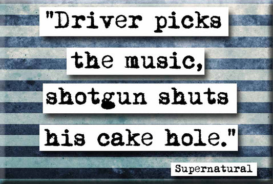 Supernatural Driver Picks the Music Refrigerator Magnet (no.445)