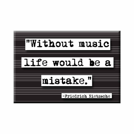 Nietzsche Life Without Music Refrigerator Magnet (no.831)