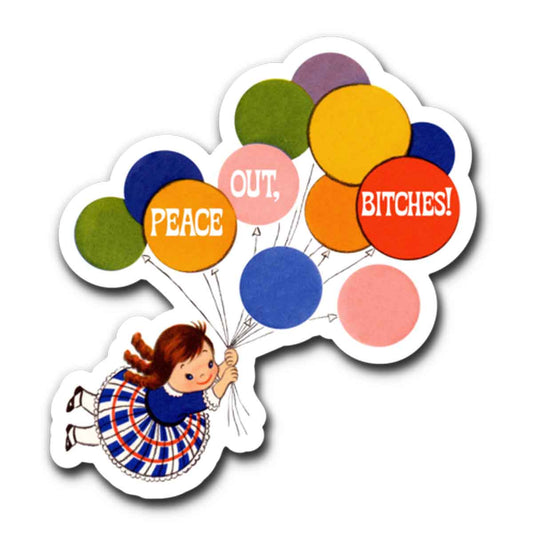 Peace Out Vinyl Sticker