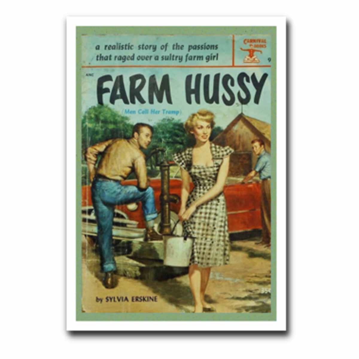 Farm Hussy Pulp Novel Cover Vinyl Sticker