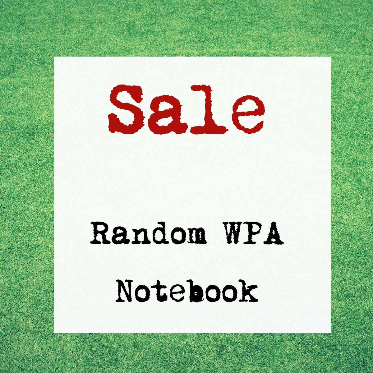 Sale Random 5x7 WPA Blank Notebook